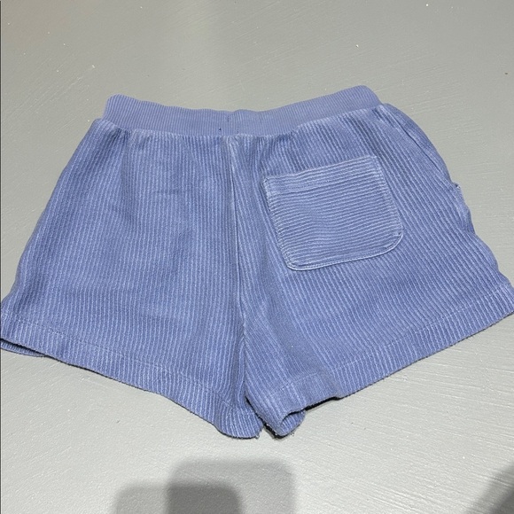 Aerie Blue Ribbed Shorts with Pockets and Drawstring - Picture 5 of 6